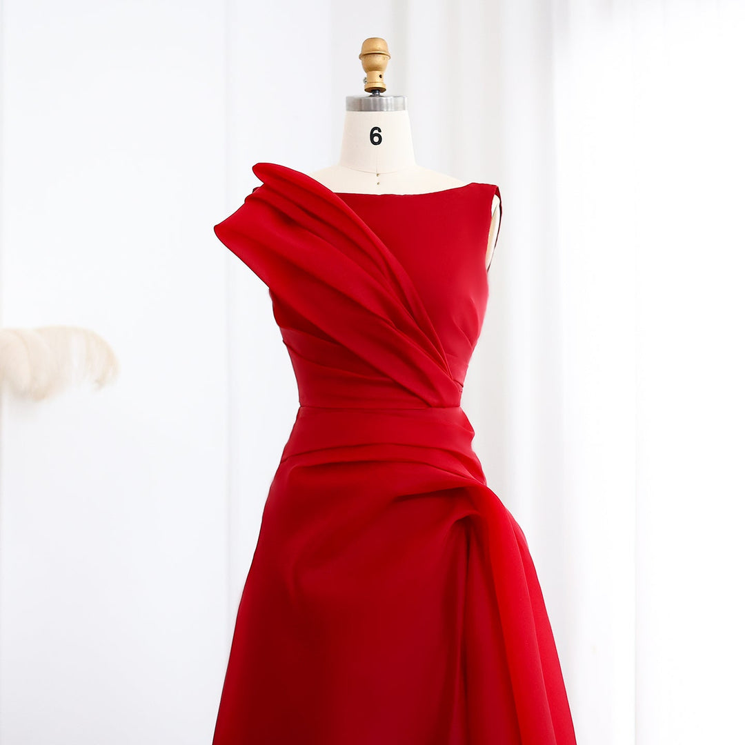 Elegant Burgundy A-Line Evening Dress SF083 DreamyVow Elegant Burgundy A-Line Evening Dress SF083 DreamyVow