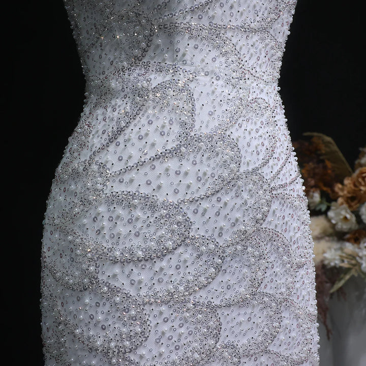 Elegant Emerald Green Strapless Evening Dress SS601-DreamyVow