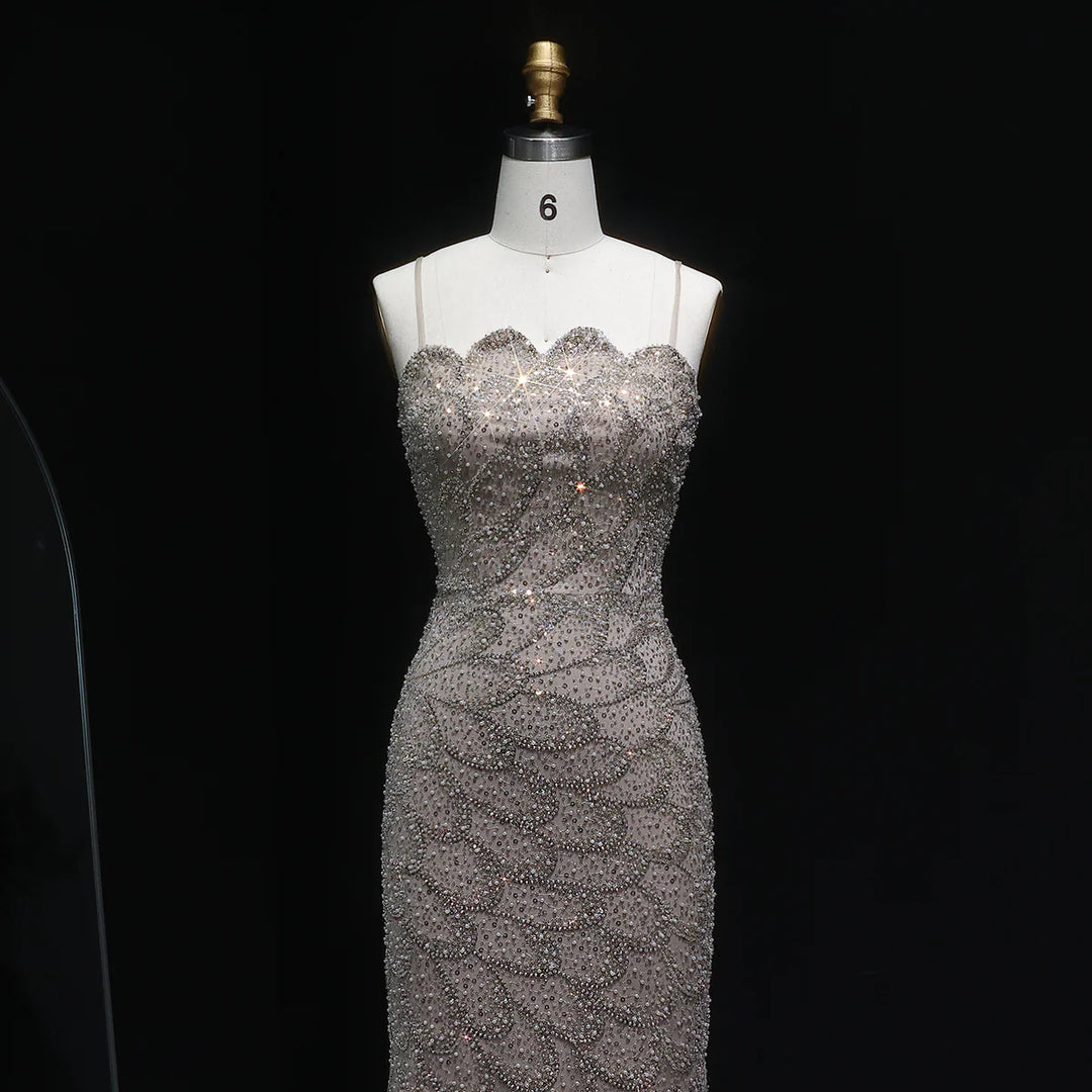 Elegant Emerald Green Strapless Evening Dress SS601 Pink / 6