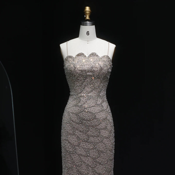 Elegant Emerald Green Strapless Evening Dress SS601