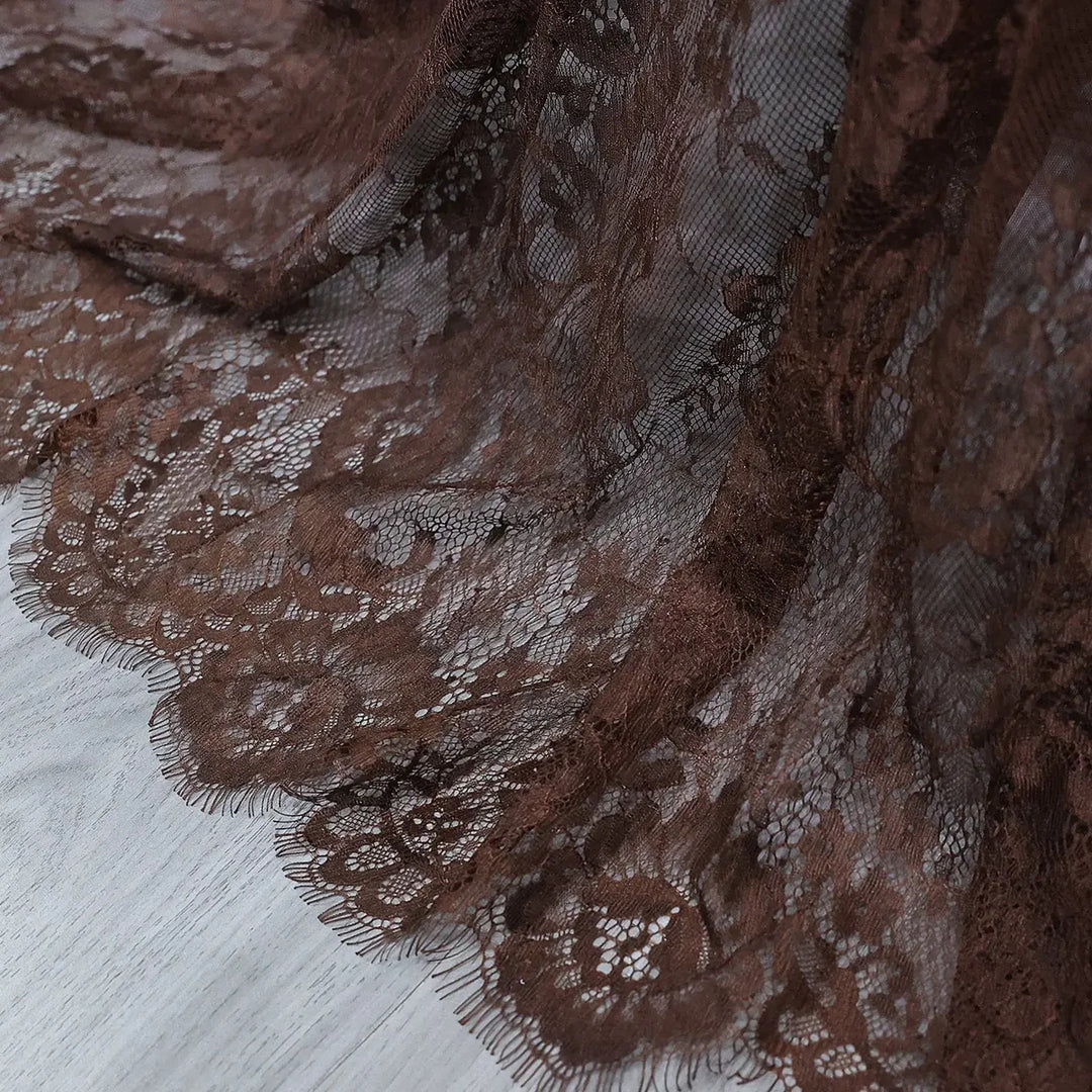 Elegant Lace Black Evening Dress with Gloves SF017-DreamyVow