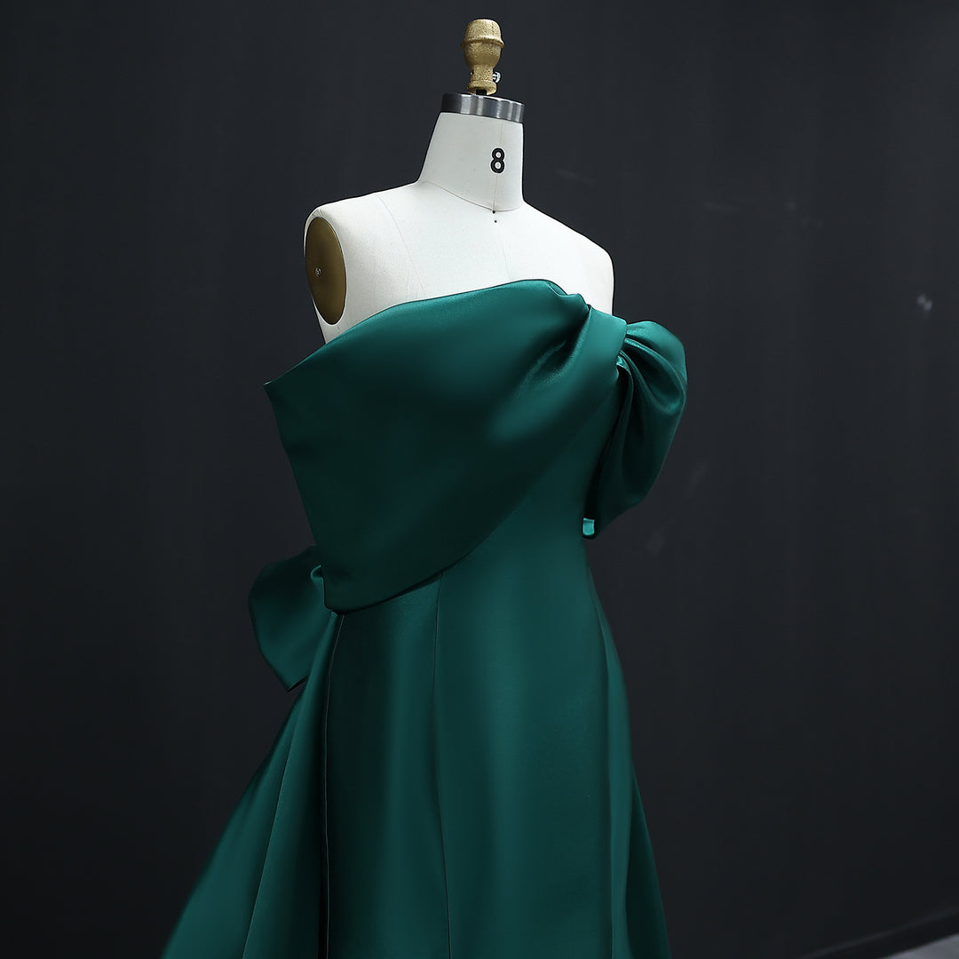 Elegant Off Shoulder Lilac Evening Dress with Overskirt SS400 DreamyVow Elegant Off Shoulder Lilac Evening Dress with Overskirt SS400 DreamyVow