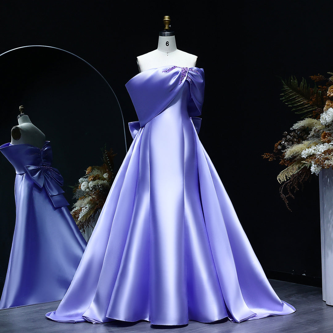 Elegant Off Shoulder Lilac Evening Dress with Overskirt SS400 Green / 10 Elegant Off Shoulder Lilac Evening Dress with Overskirt SS400 Green / 10