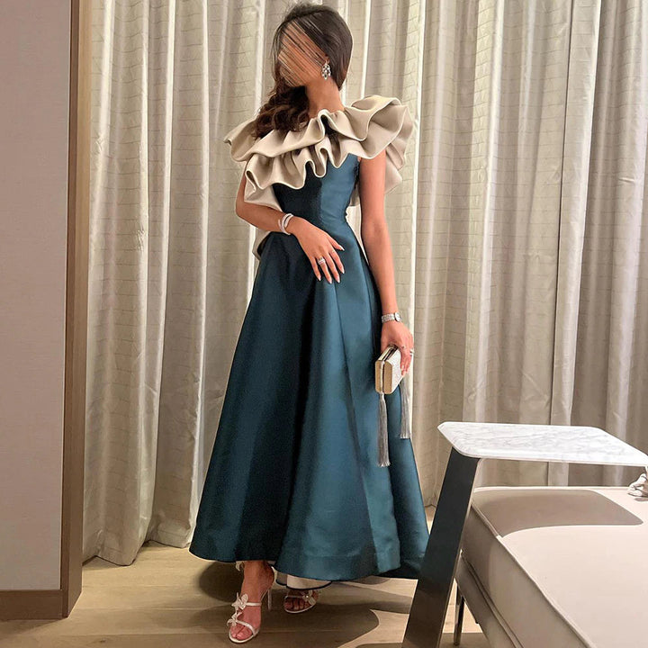 Elegant Pink Burgundy Dubai Short Evening Dresses for Wedding Party SF057