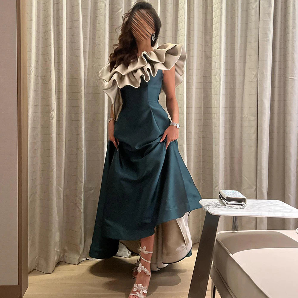 Elegant Pink Burgundy Dubai Short Evening Dresses for Wedding Party SF057