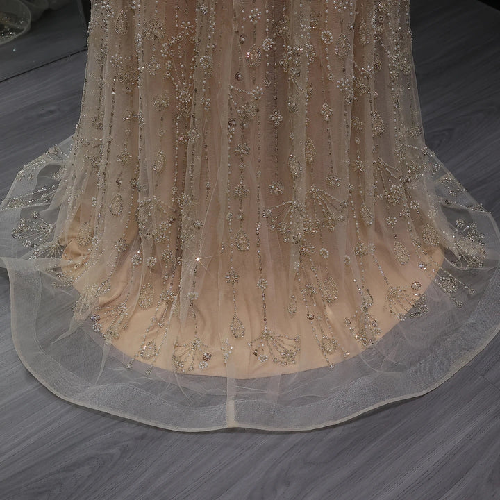 Elegant Sage Green Luxury Evening Dress with Spaghetti Straps SS693