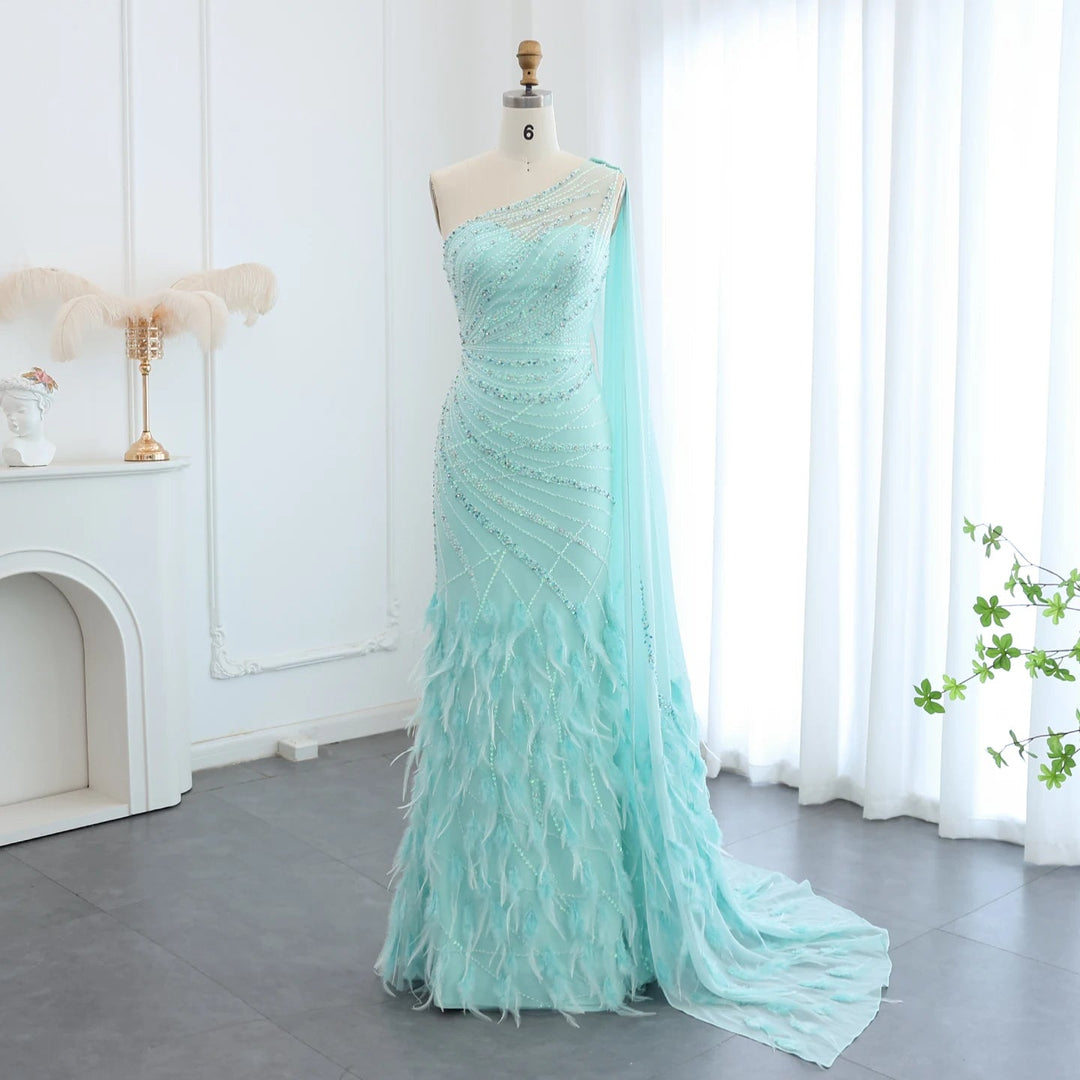 blue dress for baby girl Amberly Embellished Cut-Out Halterneck Maxi Dress in Aqua Blue main image 1