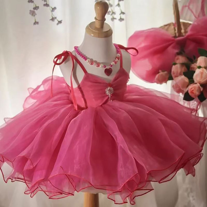 Fuchsia Flower Girl Dress Birthday Party Wedding Pageant D116
