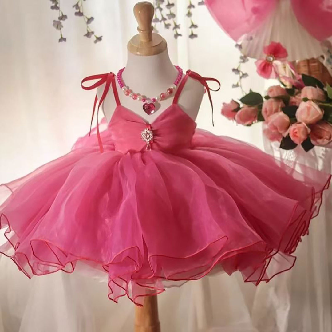 Fuchsia Flower Girl Dress Birthday Party Wedding Pageant D116 Fuchsia / child-14 Fuchsia Flower Girl Dress Birthday Party Wedding Pageant D116 Fuchsia / child-14