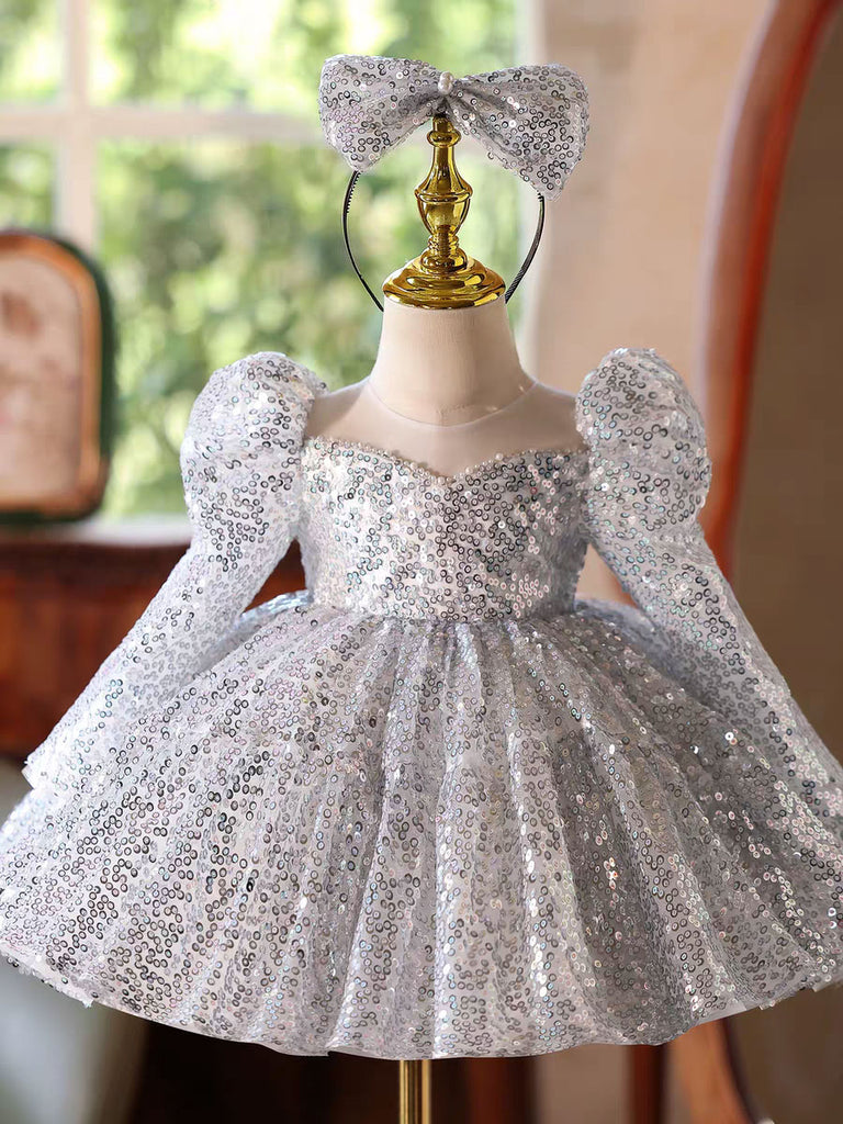 girls sequin party dress Tween Girls' V Neck Chain Detail Sequin Party Dress Elonnashop