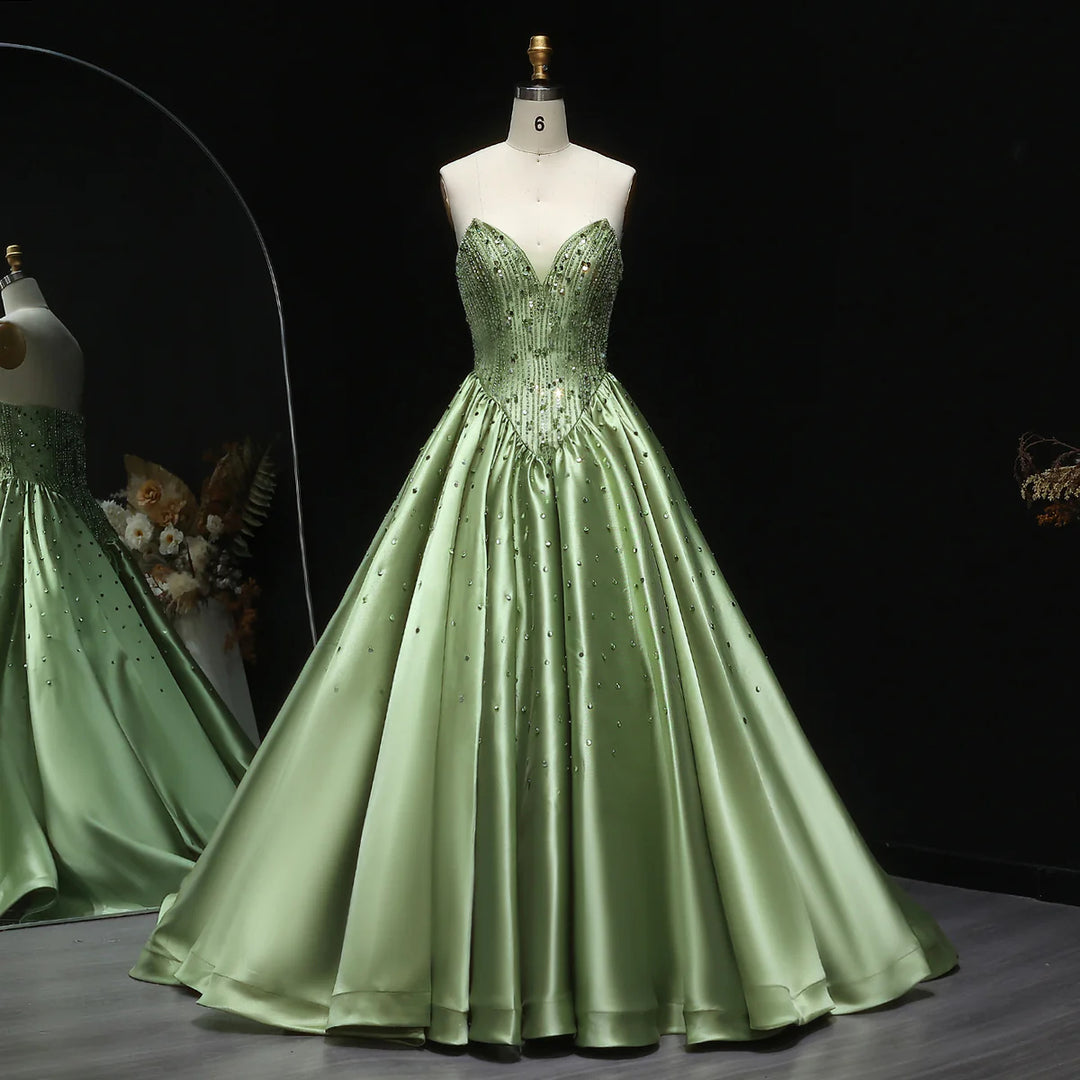 green sequin off the shoulder dress Glamorous Green Sequin Off Shoulder Prom Dress XD011 Green / 6 main image 1