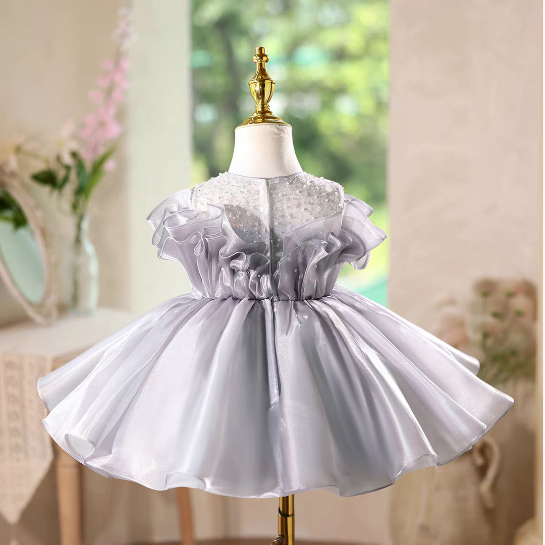 Flower Girl Dress with Appliqué and Tulle Skirt J568