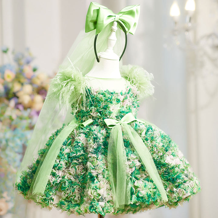Elegant Floral Flower Girl Dress Princess Birthday Party J846