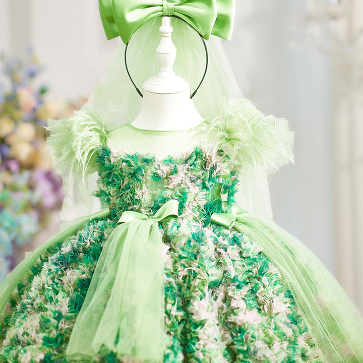 Elegant Floral Flower Girl Dress Princess Birthday Party J846