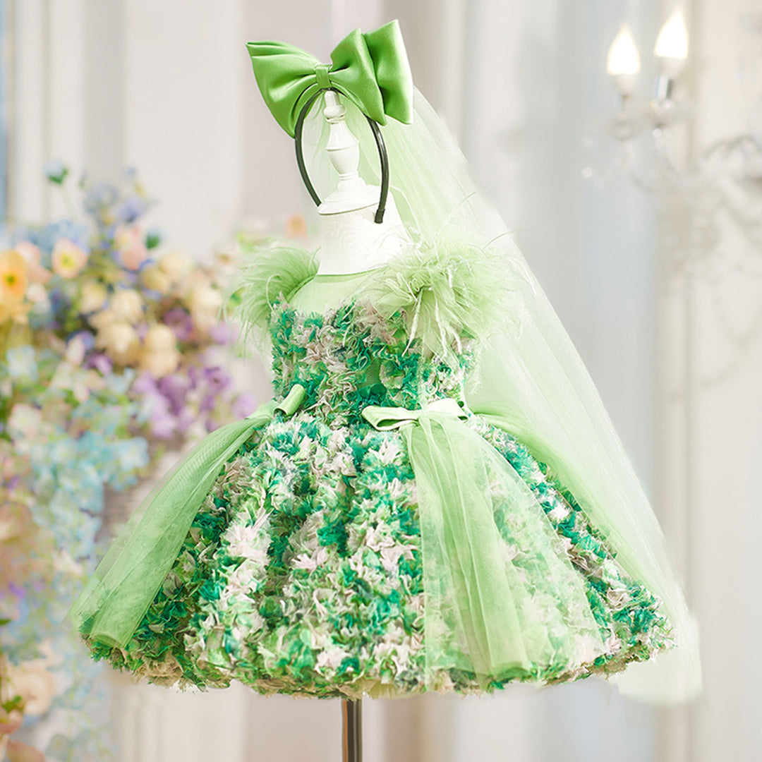 Elegant Floral Flower Girl Dress Princess Birthday Party J846