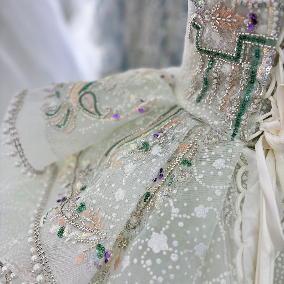 Luxury Sage Green Quinceanera Dresses Beading Sequined Princess J061 DreamyVow Luxury Sage Green Quinceanera Dresses Beading Sequined Princess J061 DreamyVow