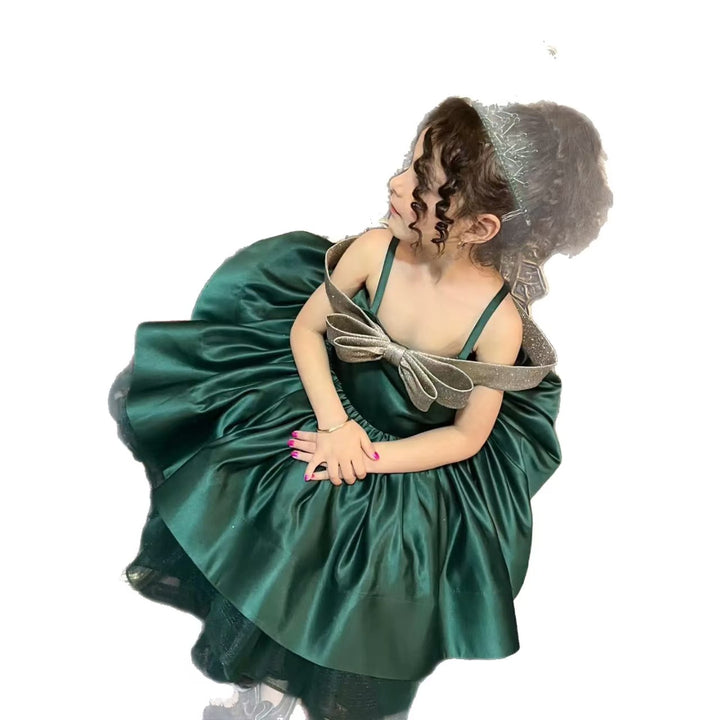 Luxury Princess Style Flower Girl Dress Birthday Party Outfit D168