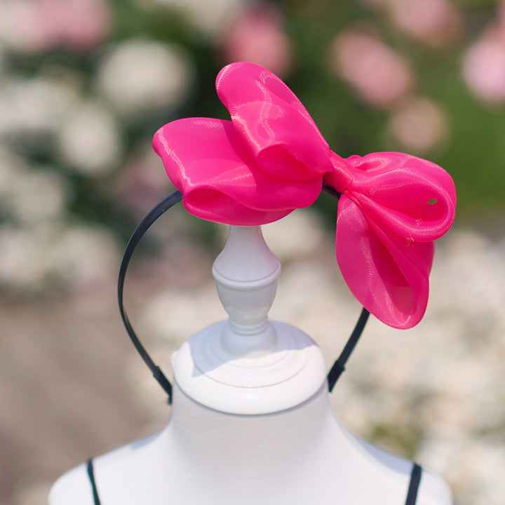 Chic Black Hot Pink Bow Flower Girl Dress Tiered Ruffle Tulle Girls Birthday Party Dress J907