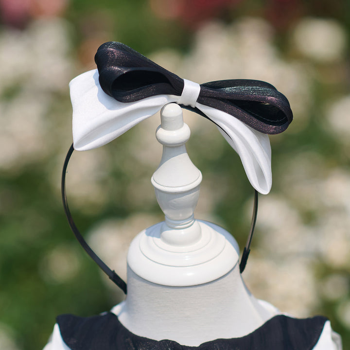 Boutique Black and White Flower Girl Dress with Colorful Pom Poms  Girls High Low Tulle Birthday Dress J905