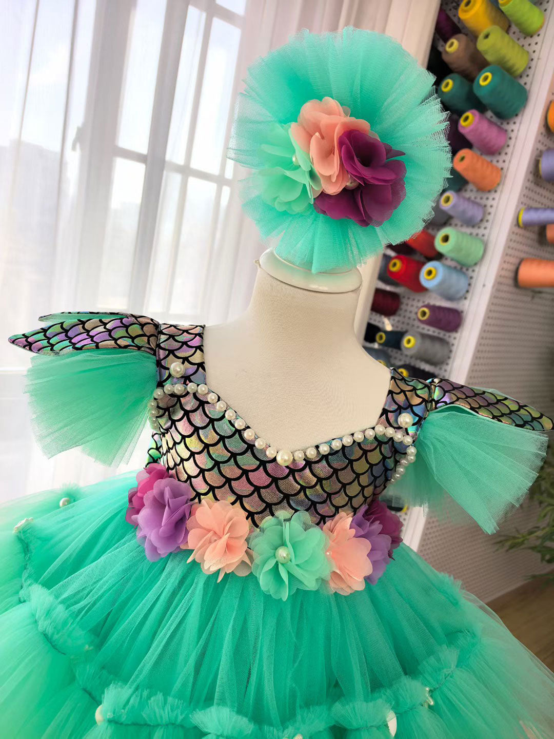 mermaid dress toddler Nerida the Costume Girls The color may be slightly different due to the slight difference Mermaid Tutu Dress for Toddlers