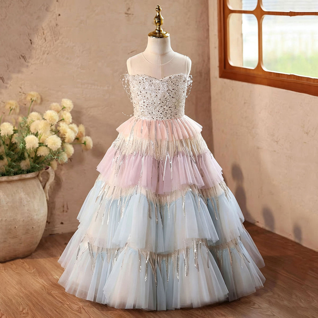 pastel rainbow sparkle dress Pastel Rainbow Sequin Tutu Dress - Pastel Sequin Tutu Dress - Pink Tutu Dress - Birthday Dress - Party Dress - Twirly Dress