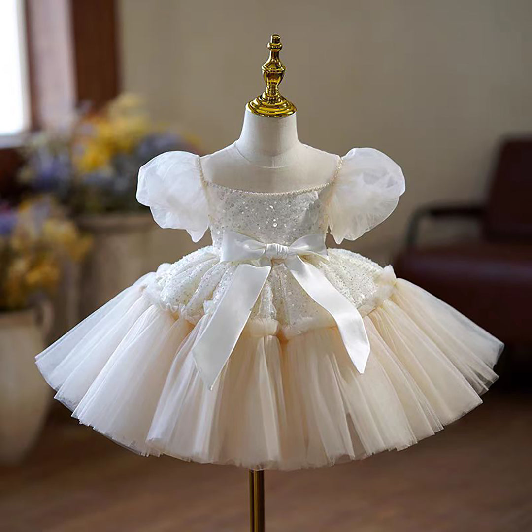 classic flower girl dress Flower Girl Gown 1 year / White