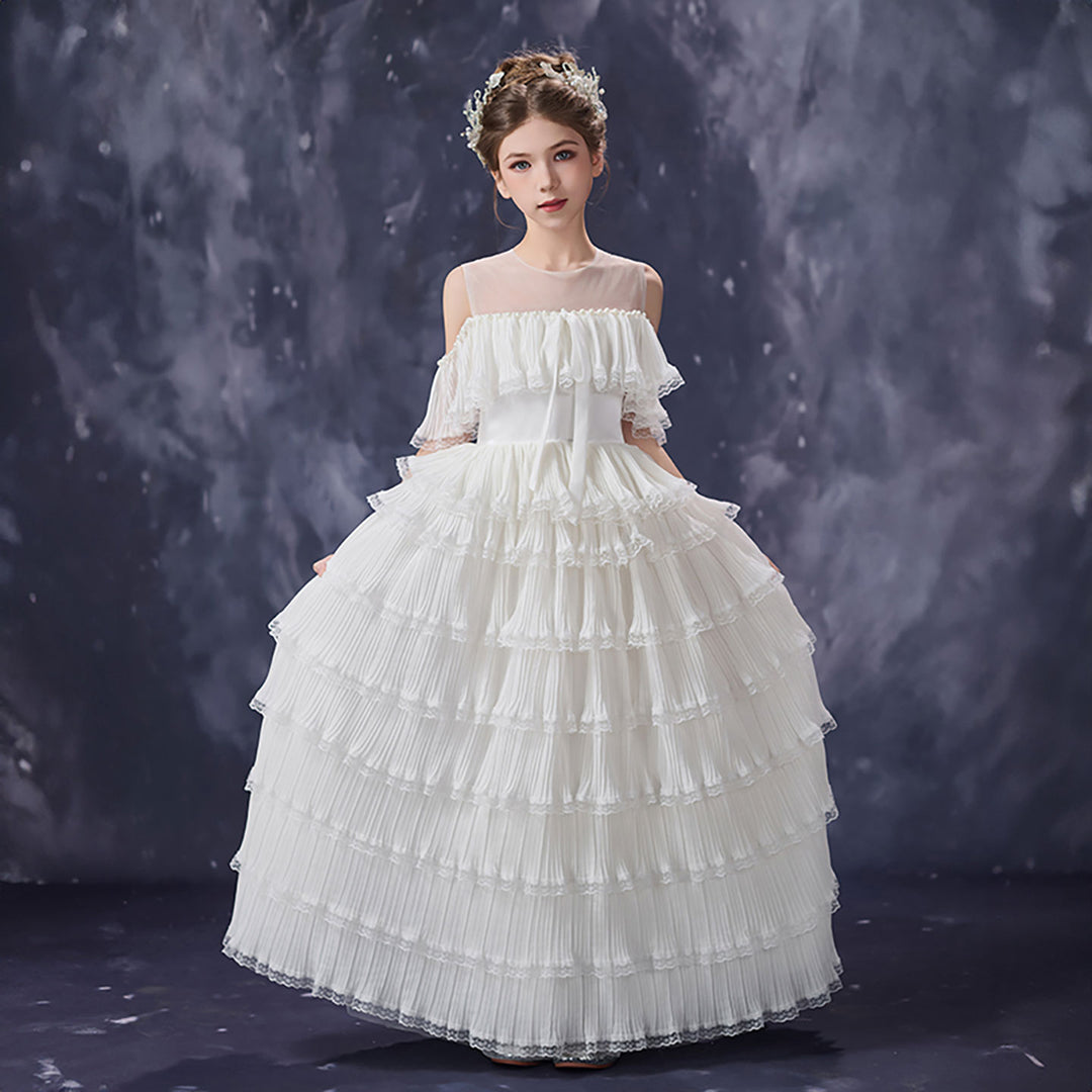 pleated tulle ruffle dress Pleated Tulle HiLow Ruffle Dress