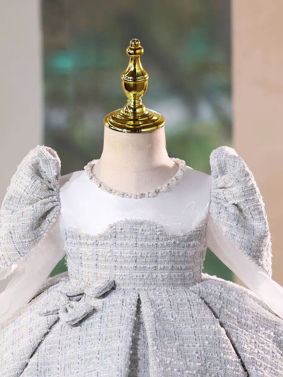 Elegant Long Sleeve Princess Dress for Birthday Wedding Party D208
