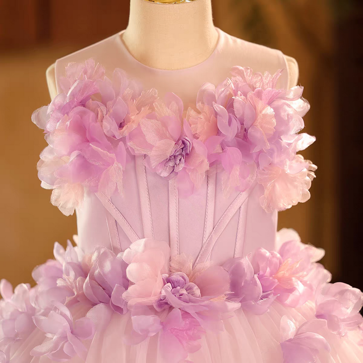 Elegant Flower Princess Gown for Girls Birthday Pageant J605
