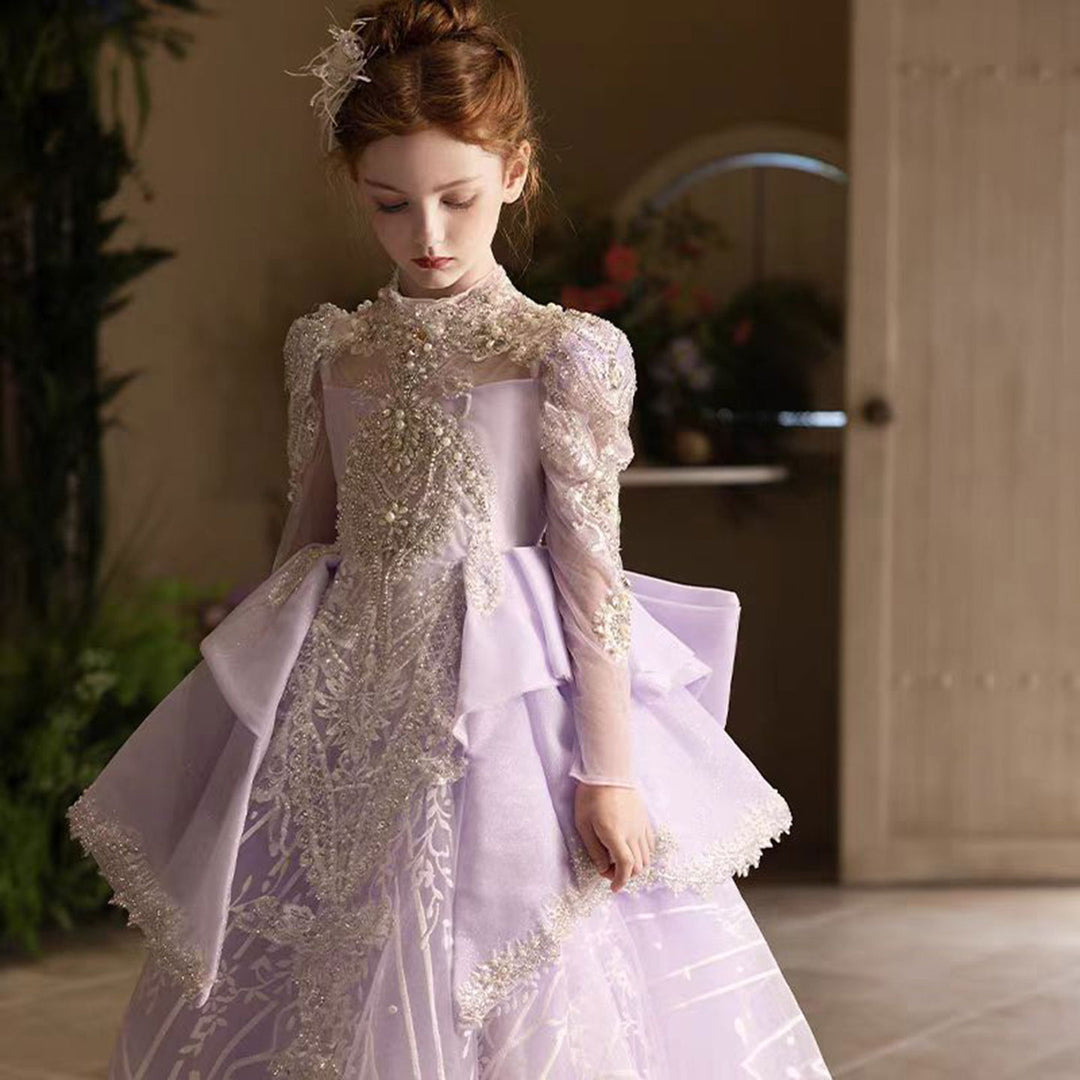 Luxury Crystal Princess Girl Dress for Birthday Pageant Party J123