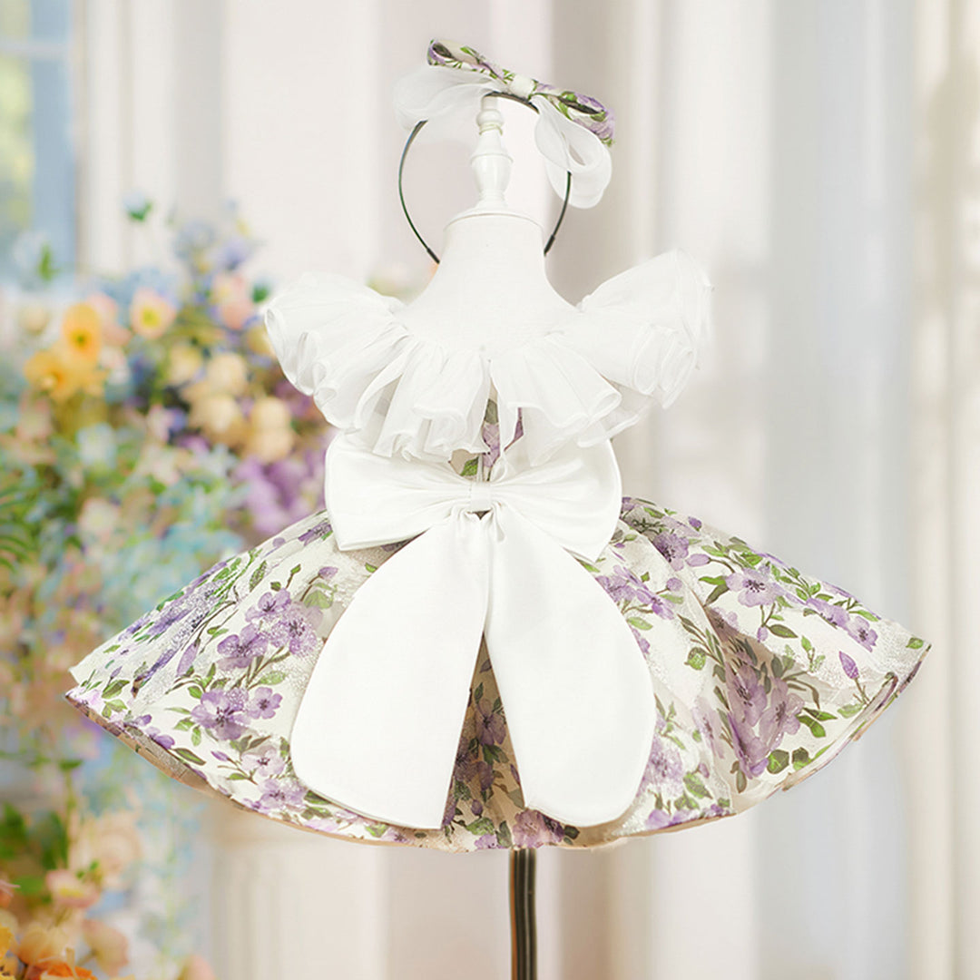 Elegant Lilac Flower Girl Dress for Princess Birthday Party D227