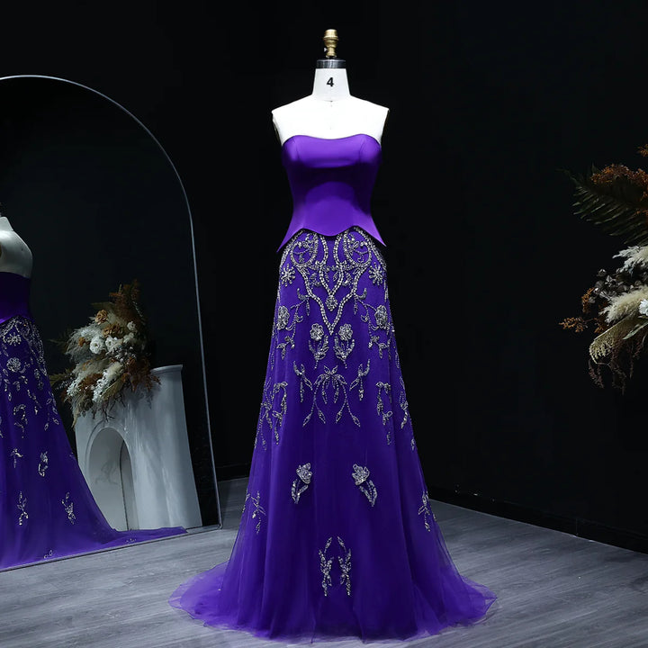 Luxury Arabic Evening Dress Wedding Elegant Formal Party Gowns SS254