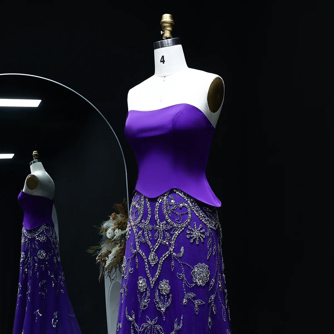 Luxury Arabic Evening Dress Wedding Elegant Formal Party Gowns SS254
