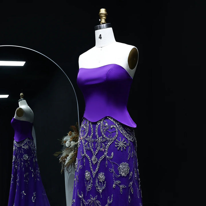 Luxury Arabic Evening Dress Wedding Elegant Formal Party Gowns SS254