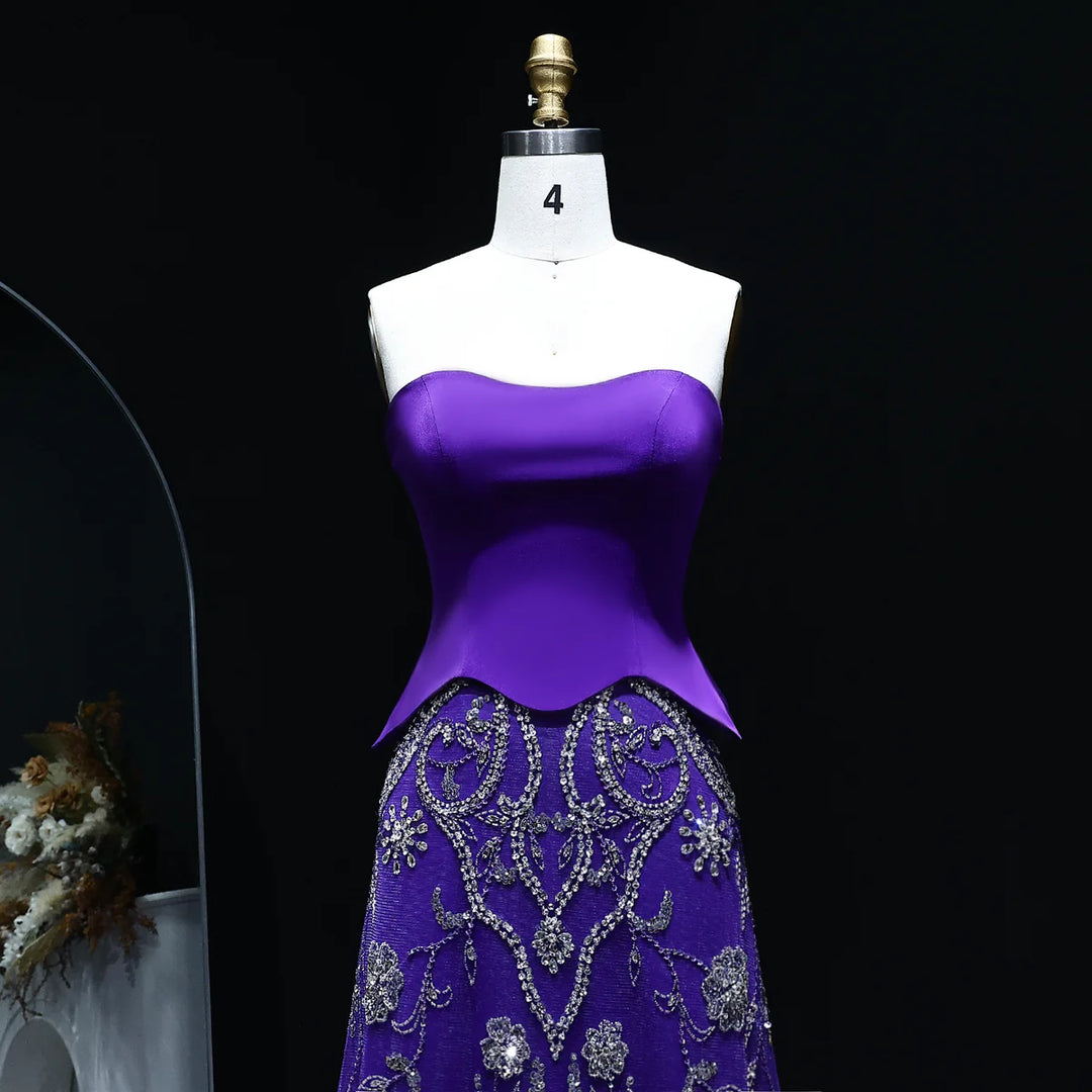 Luxury Arabic Evening Dress Wedding Elegant Formal Party Gowns SS254