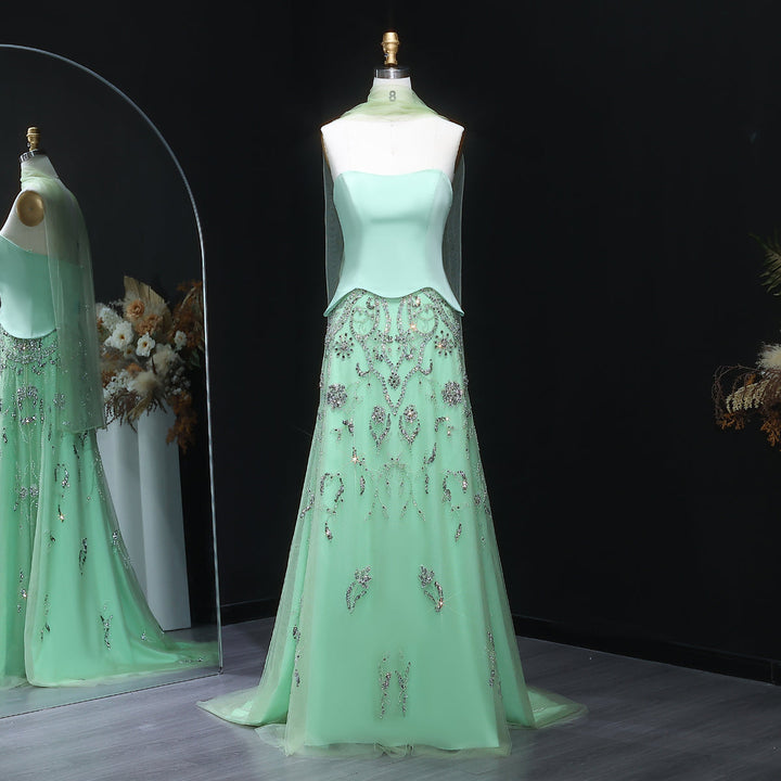 Luxury Arabic Evening Dress Wedding Elegant Formal Party Gowns SS254