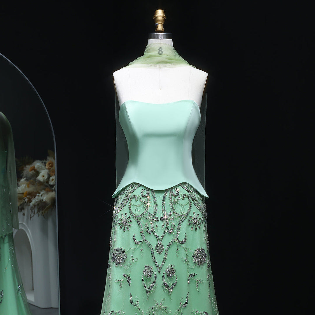 Luxury Arabic Evening Dress Wedding Elegant Formal Party Gowns SS254 Purple / 16