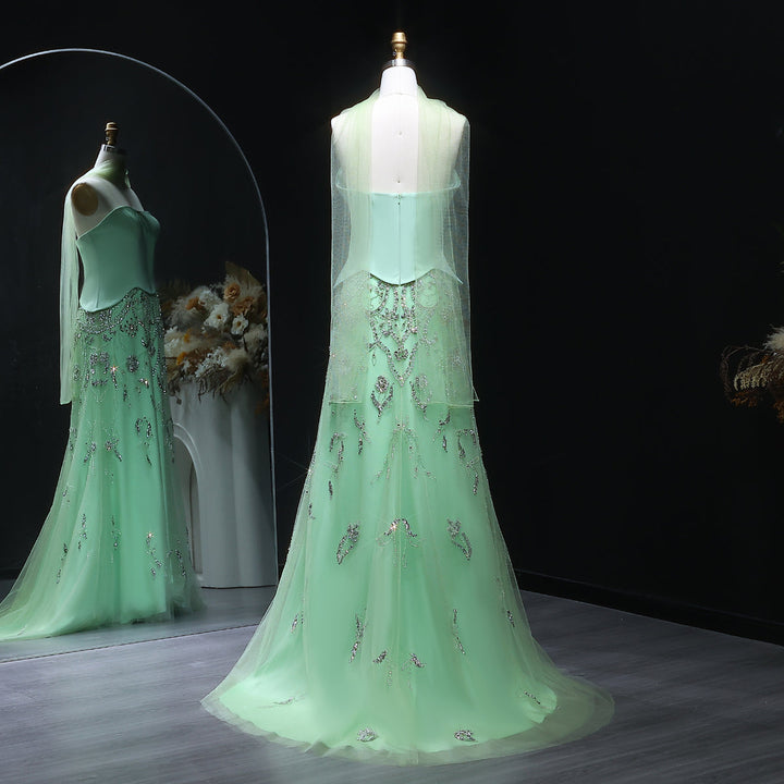 Luxury Arabic Evening Dress Wedding Elegant Formal Party Gowns SS254