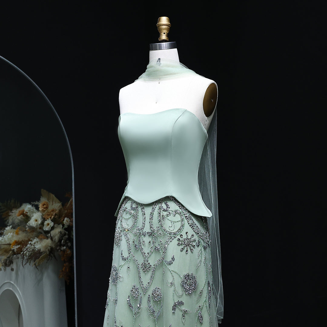Luxury Arabic Evening Dress Wedding Elegant Formal Party Gowns SS254