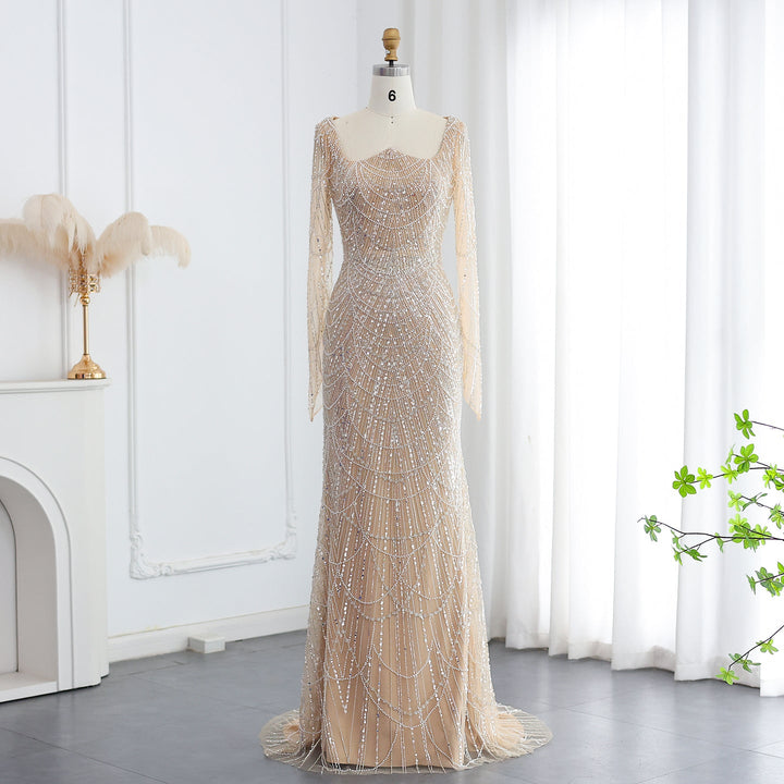champagne long sleeve bridesmaid dresses The Most Stunning Champagne Bridesmaid Dresses in Every Style