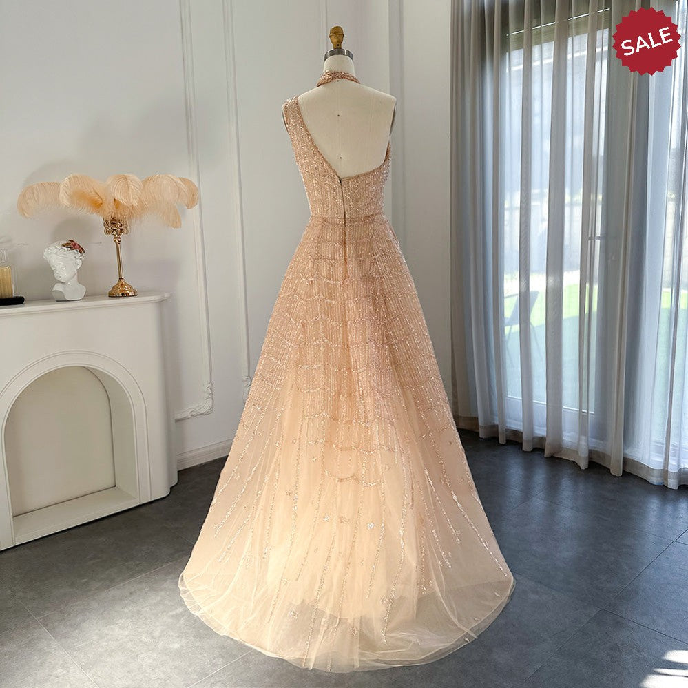 Luxury Beaded Lilac Evening Dresses for Women Wedding Party SS329