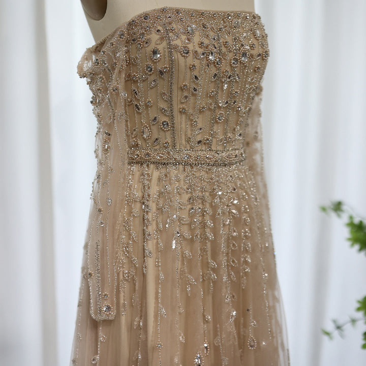 Luxury Dubai Evening Dress Elegant Off Shoulder Long Sleeves SS489