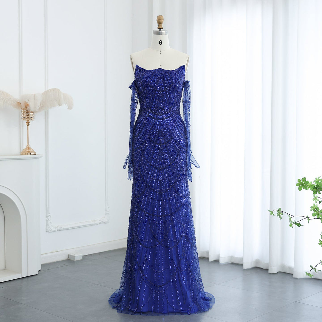 Luxury Evening Dresses 2023 Sparkly Sequin Tiered Ruffles Elegant Women Wedding Party Formal Gowns 243 Blue / 20 Luxury Evening Dresses 2023 Sparkly Sequin Tiered Ruffles Elegant Women Wedding Party Formal Gowns 243 Blue / 20