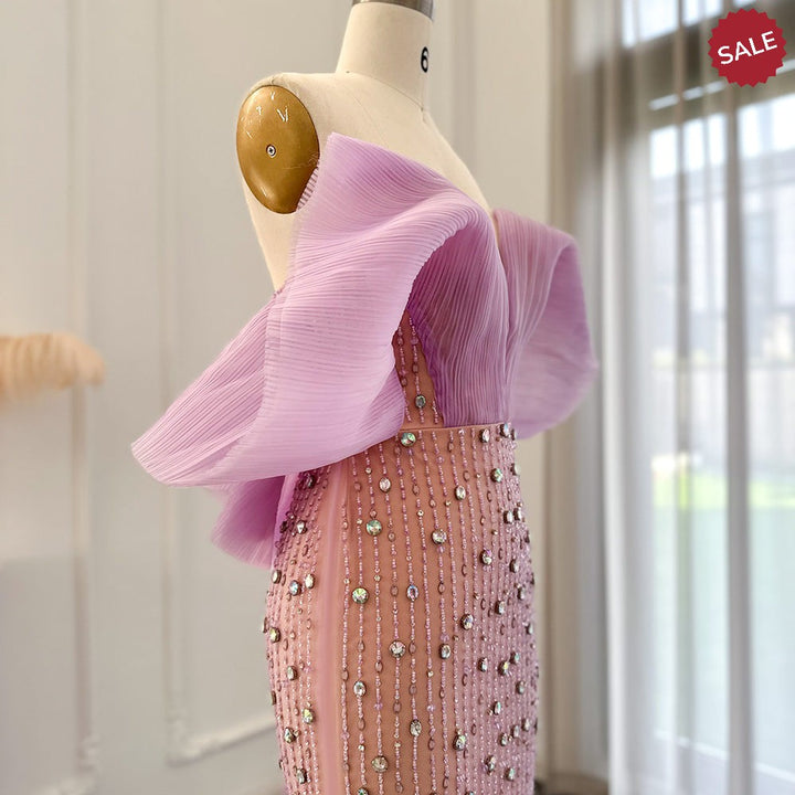 Luxury Lilac Long Evening Dress for Women Wedding Party SS327