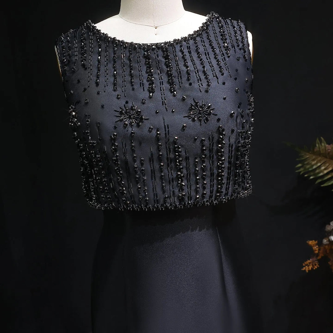 Luxury Rhinestones Silver Midi Evening Dress SS277-DreamyVow