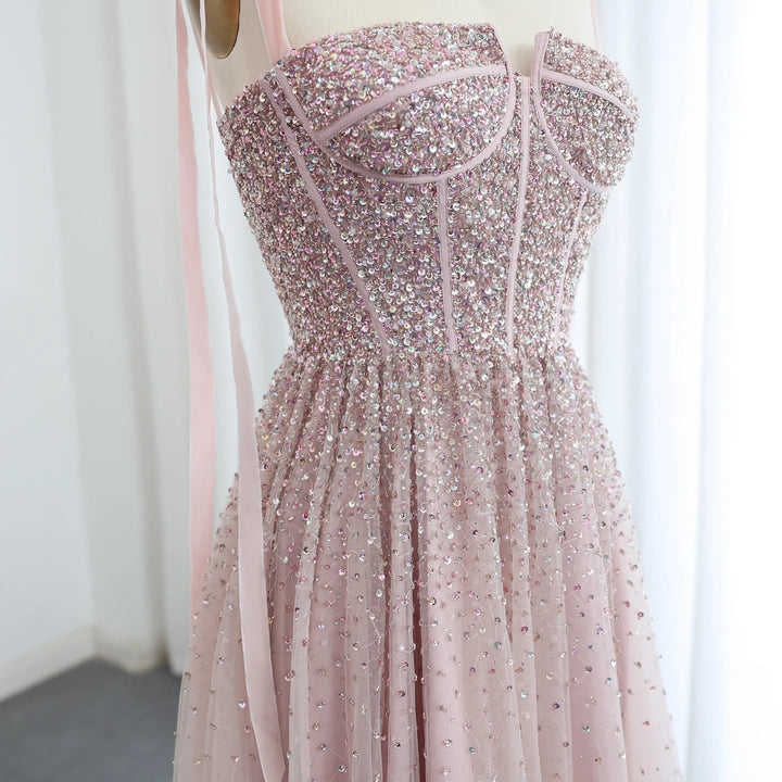 Luxury Wine Red Pink Dubai Evening Dresses SS263
