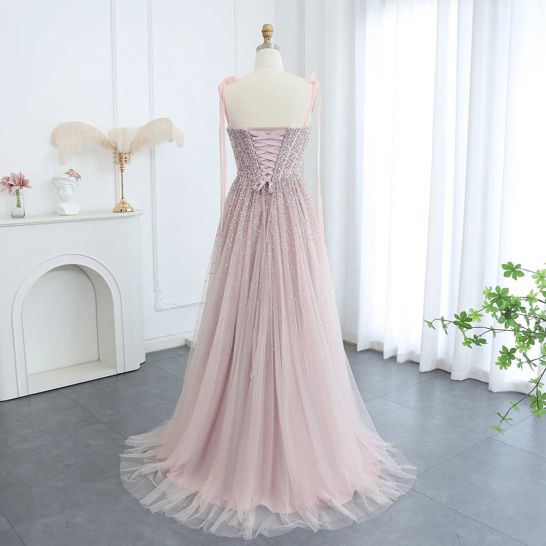 Luxury Wine Red Pink Dubai Evening Dresses SS263