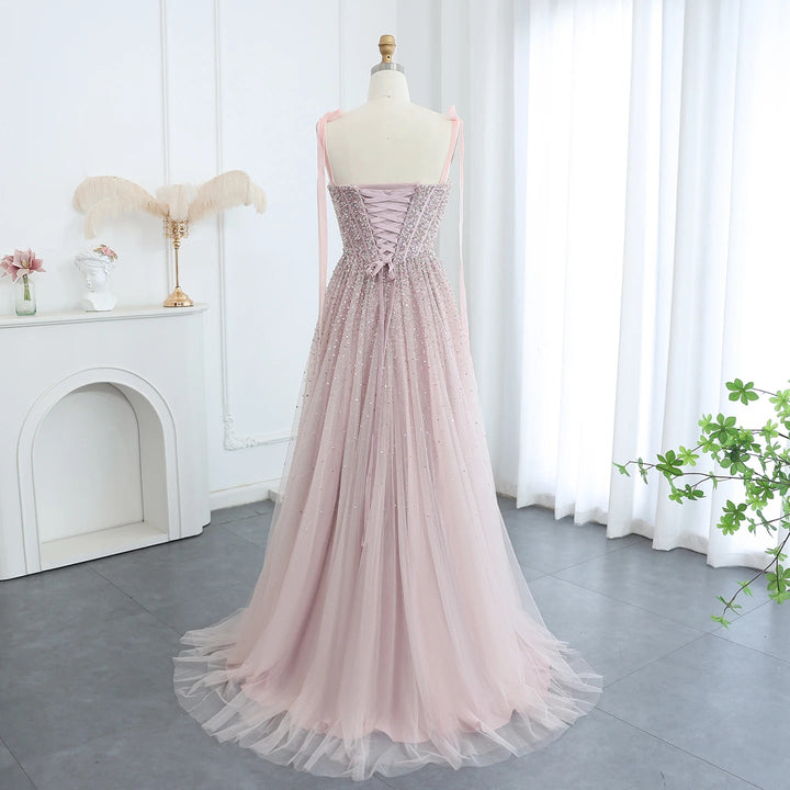Luxury Wine Red Pink Dubai Evening Dresses SS263