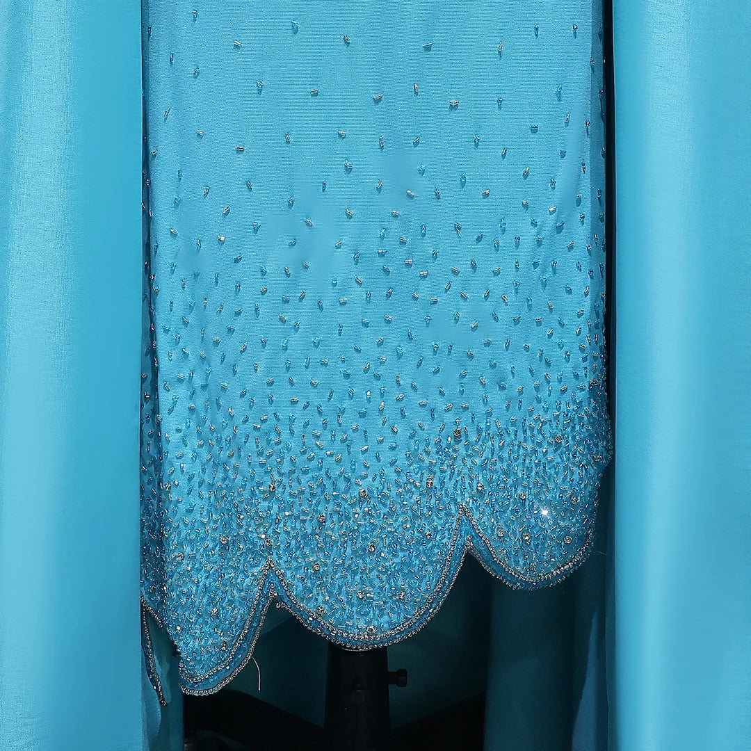One Shoulder Arabic Evening Dress Overskirt Dubai Wedding SS231