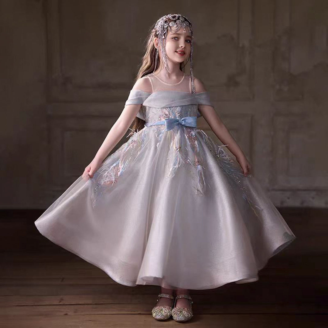 Charming Flower Girl Dress for Birthday Party Princess Formal Gown J076